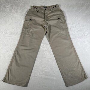 VTG Polo Jeans Co Cargo Pants Men Size W32 L31 Gray 100% Cotton Ranger Cargo